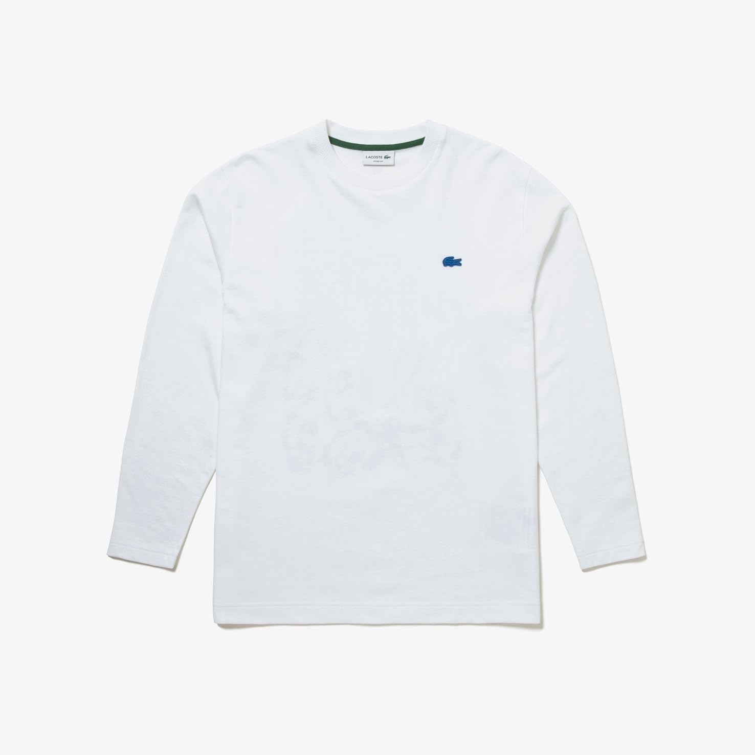 Мужская флисовая футболка Lacoste с официальным принтом на спине TH9389-99, белый — фото 4