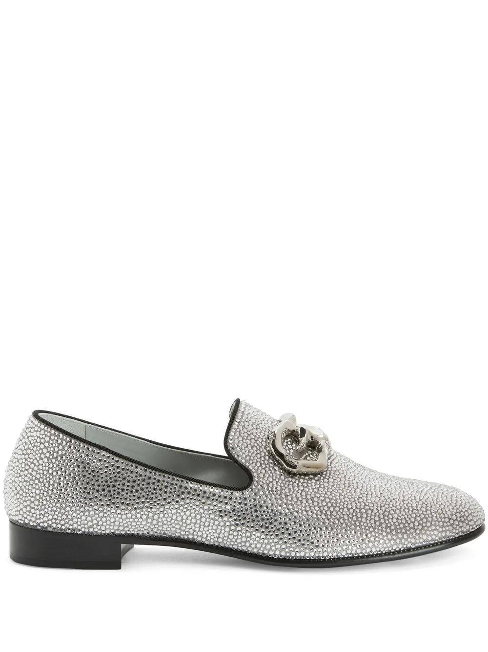 

Лоферы Leopoldino с кристаллами Giuseppe Zanotti, серый