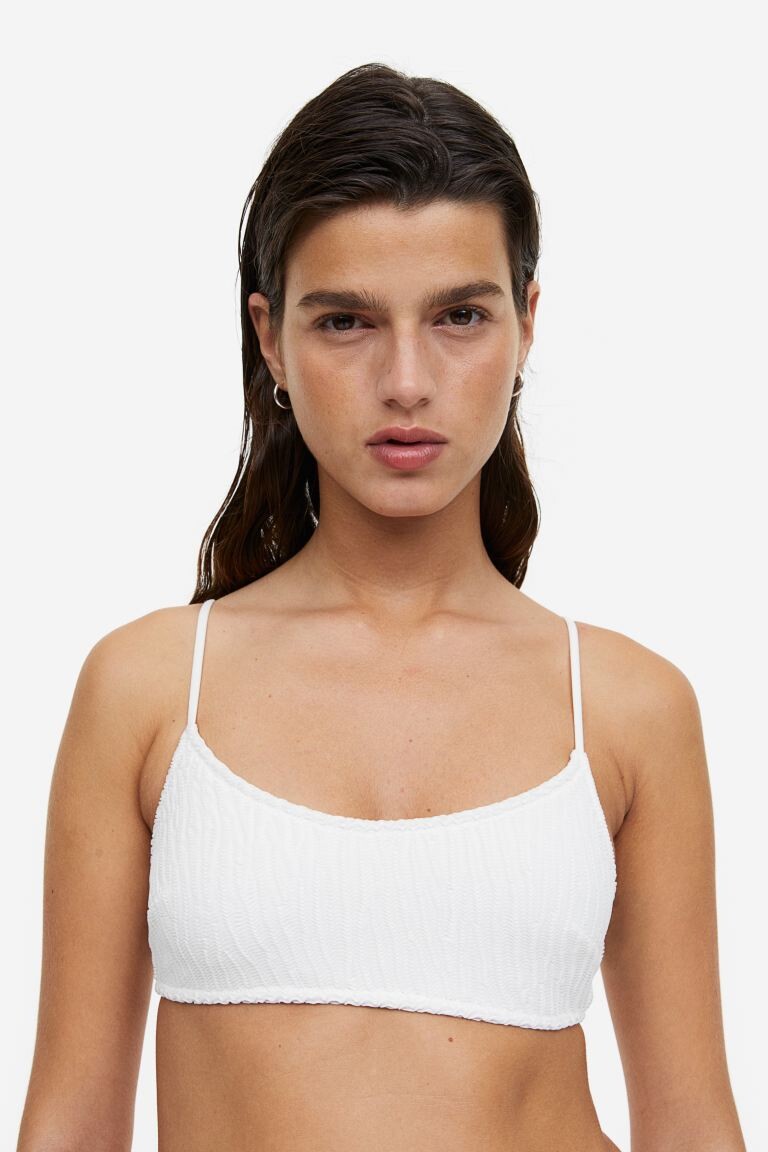 

Мягкий топ бикини H&M, белый