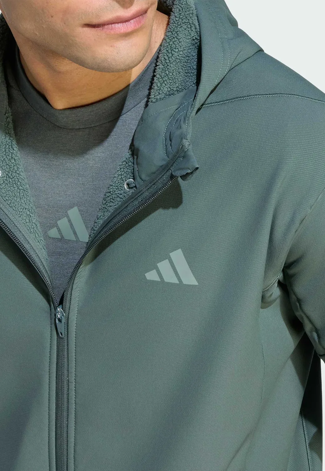 Куртка-Толстовка D4T climawarm на молнии - толстовка на молнии Adidas Performance, Legend Ivy — фото 4