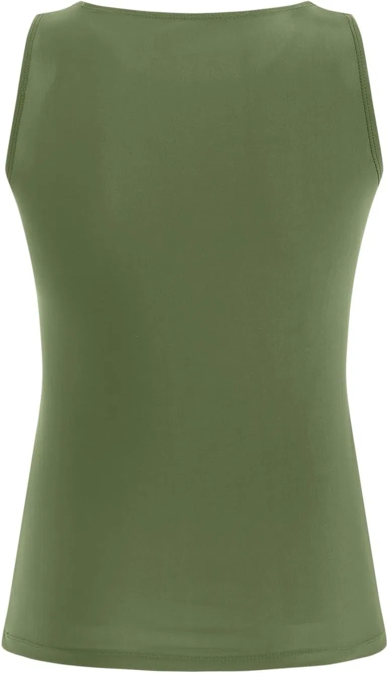 Женский танкини-топ с утяжкой для живота Generic, Army Green — фото 3