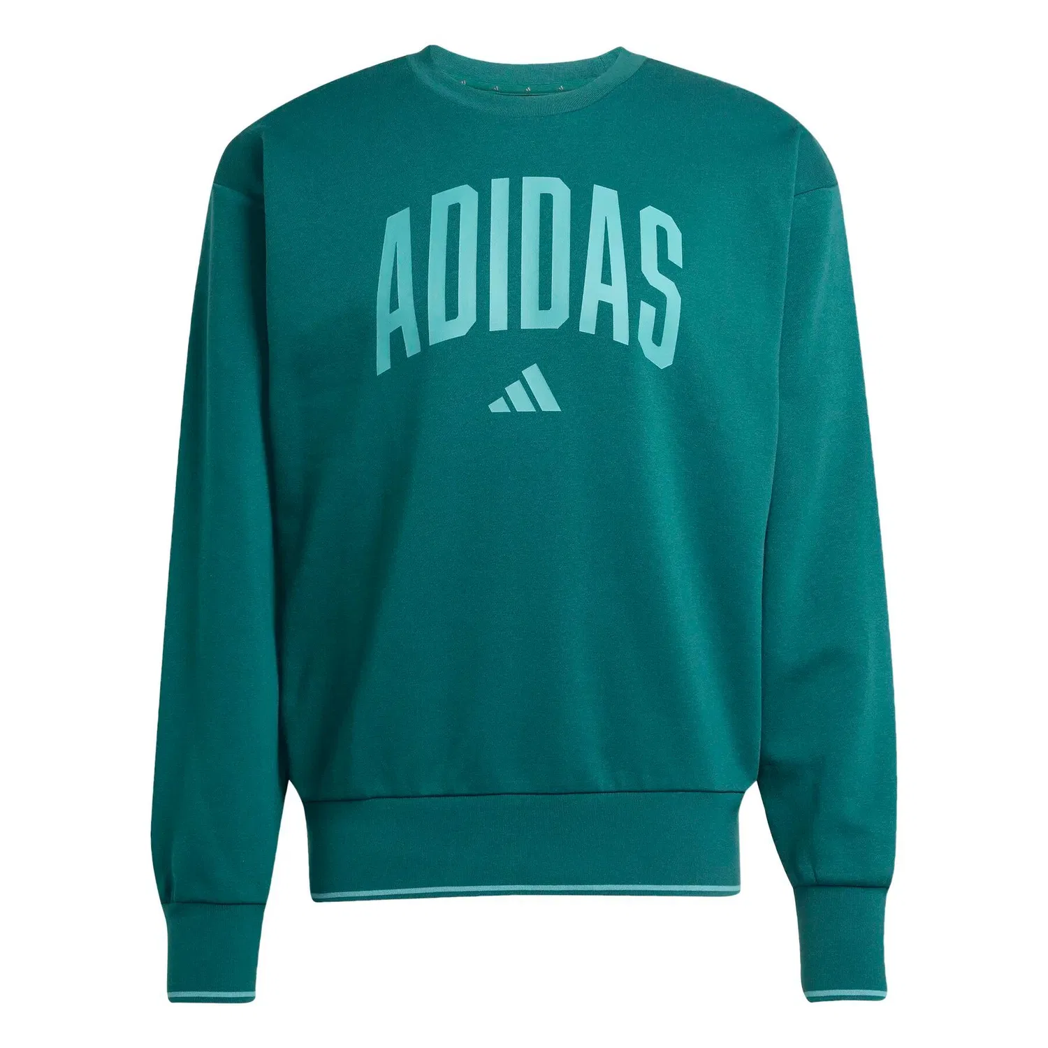 Мужской флисовый пуловер Collegiate Adidas, Waldgrun Grun Pazifikblau
