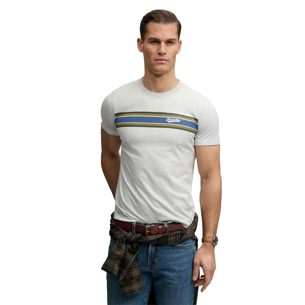 Футболка с коротким рукавом Outdoor Stripe Logo Rlxd Superdry, серый