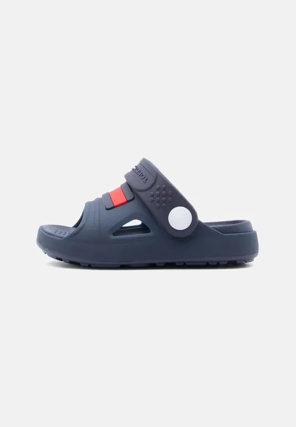 Мюли из синтетики Soleil Tommy Hilfiger, синий — фото 2