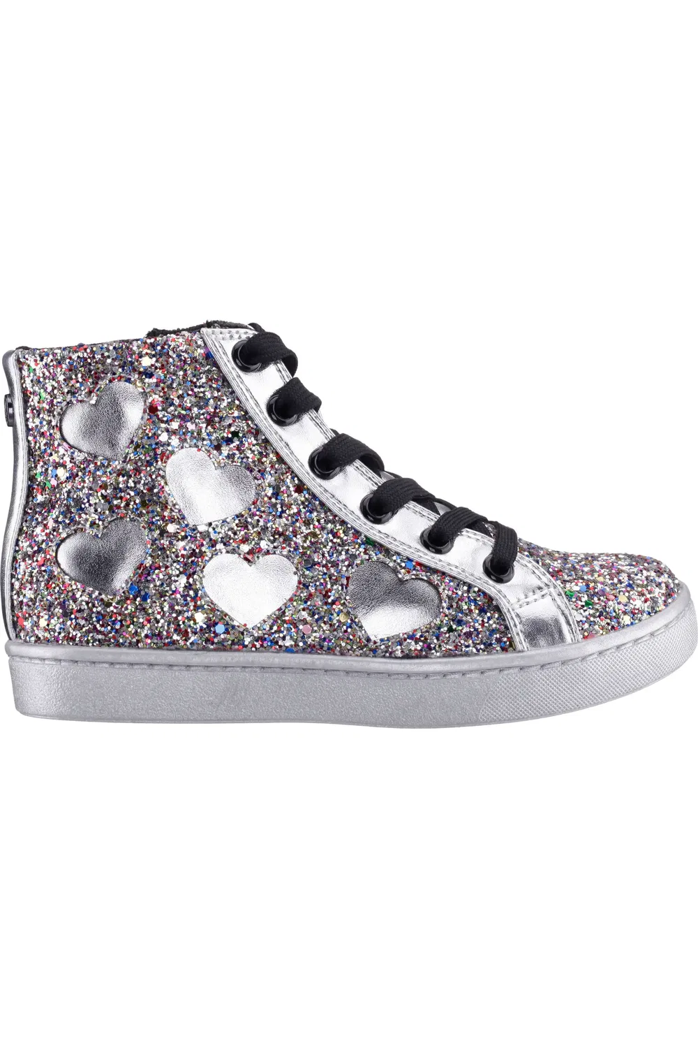 Детские кеды высокие с блестками Cass Nina, Multi Glitter — фото 3