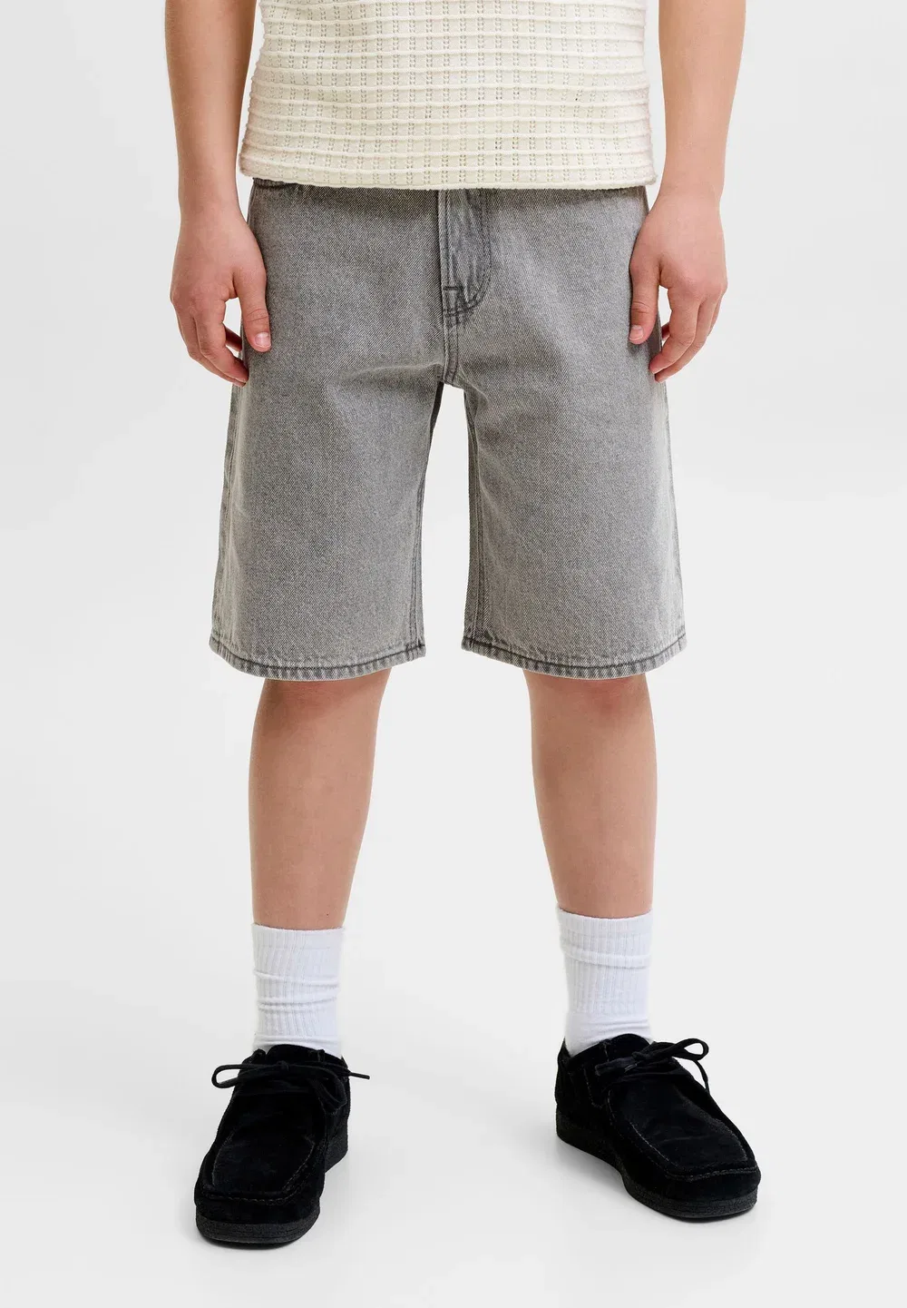 Jwhalex jjoriginal shorts at 053 jnr - denim shorts Jack & Jones Junior, Grey Denim — фото 2