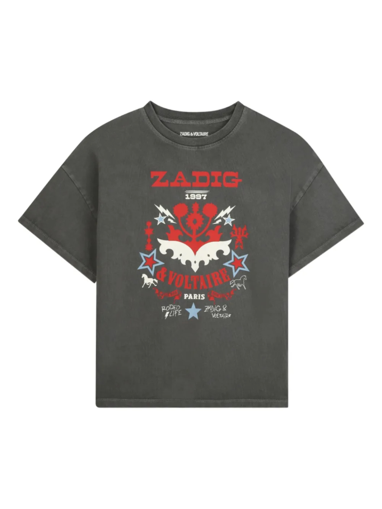 

Zadig & Voltaire Kids футболка с графичным принтом, серый