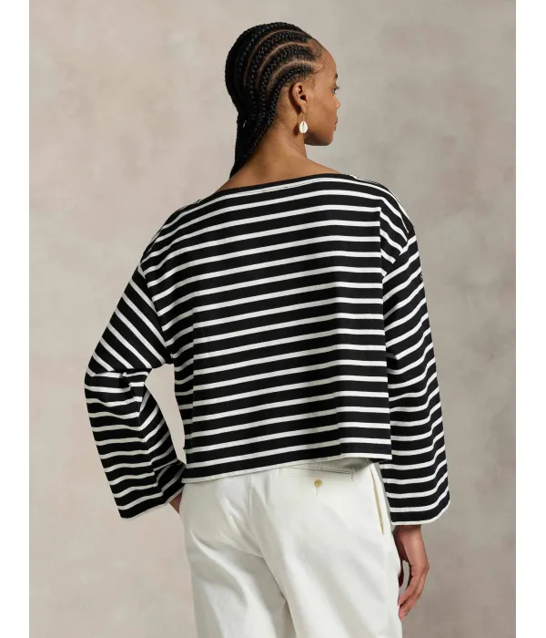 Блуза в морском стиле Oversize fit Polo Ralph Lauren, черный — фото 3