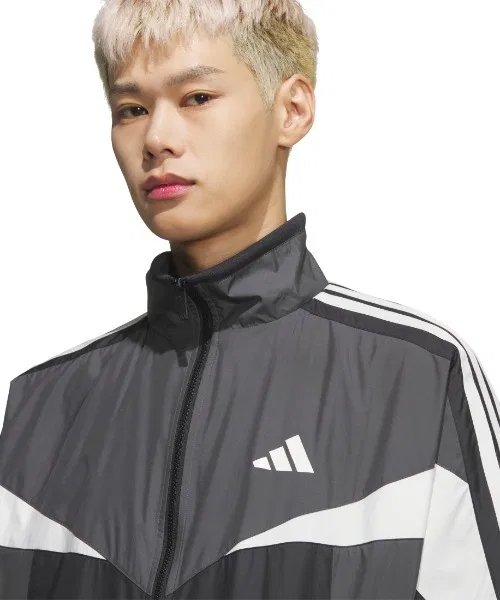 Ветровка adidas Must Have свободного кроя с цветовыми блоками, тёмно-синяя — фото 2
