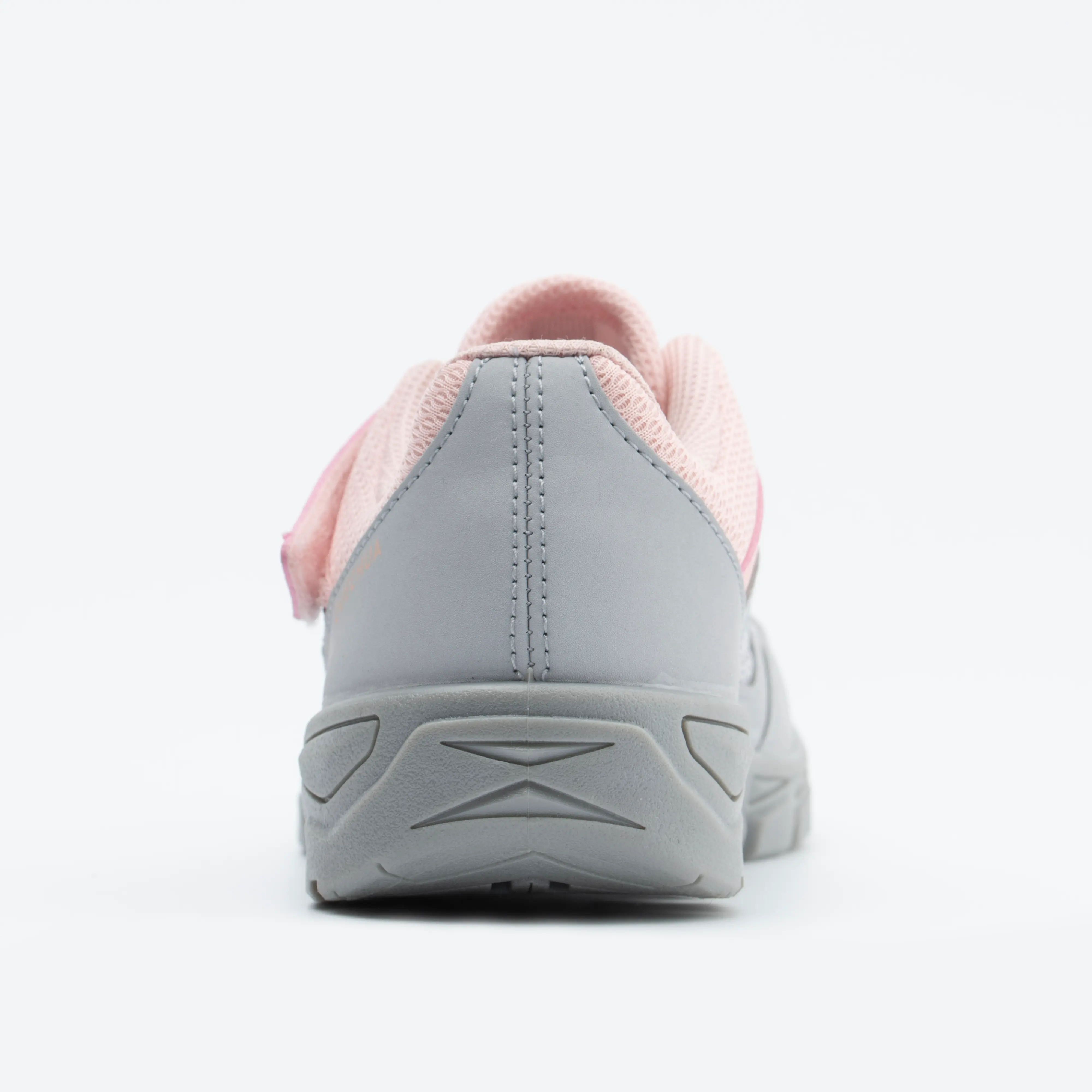 

Детские горные треккинговые ботинки Quechua MH100 на липучках серо-розовые