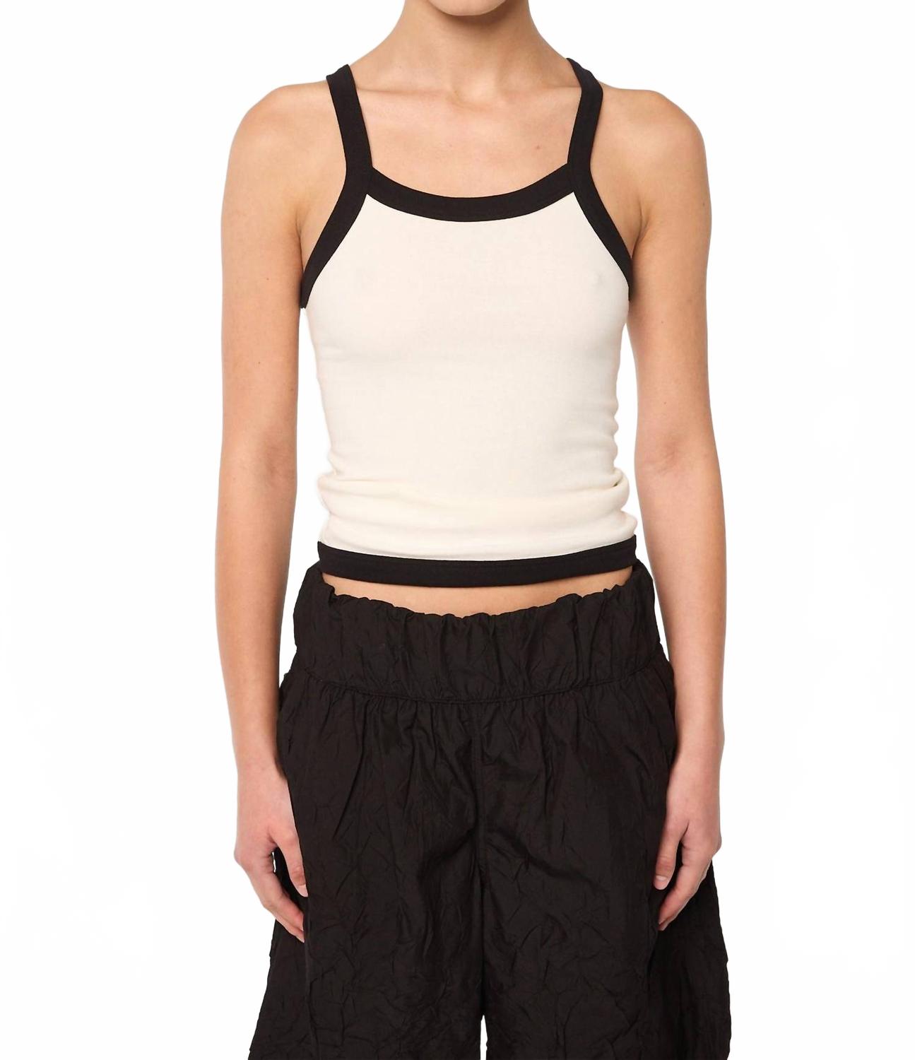 

THE LINE BY K Женская майка Tovi белого цвета