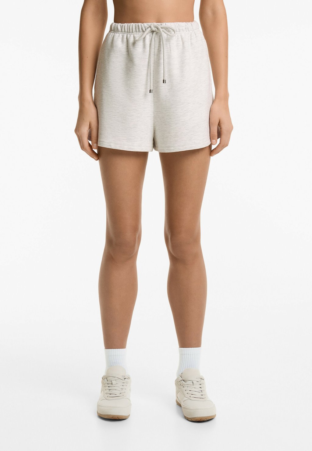 

Шорты SOFT TOUCH WIDE-LEG OYSHO, цвет Mottled Light Grey