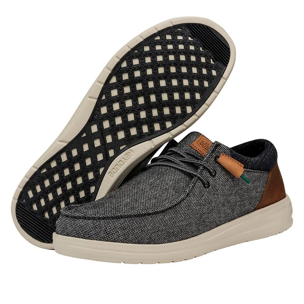 Лоферы Hey Dude Wally Grip Wool boat shoes, серый — фото 2
