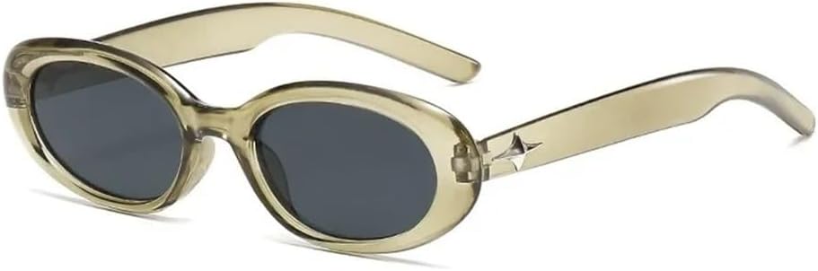 

Популярные модные солнцезащитные очки маленького овального размера для женщин, винтажные очки с леопардовым принтом, модные солнцезащитные очки для мужчин, очки с защитой от УФ-излучения UV400 UJNHGQ, Green