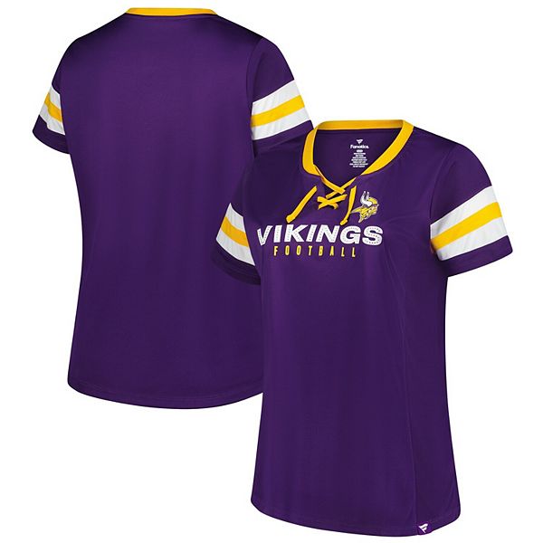 

Женская фиолетовая футболка Minnesota Vikings plus size rhinestone redzone athena с кружевной шнуровкой и v-образным вырезом Fanatics, Фиолетовый, Женская фиолетовая футболка Minnesota Vikings plus size rhinestone redzone athena с кружевной шнуровкой и v-