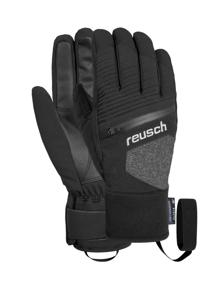 

Перчатки Reusch, цвет black melange/black