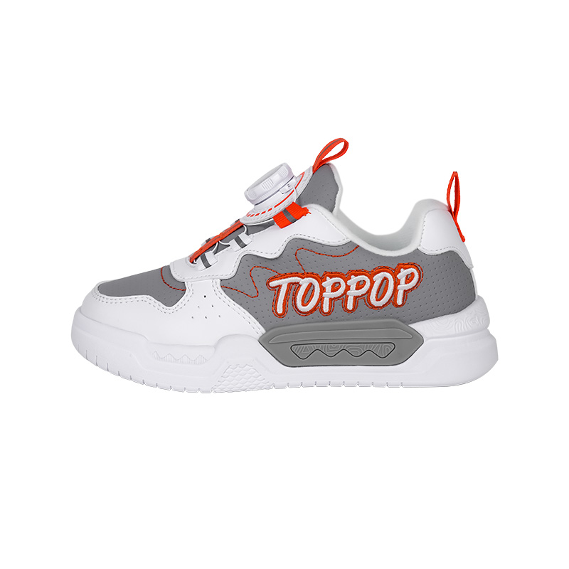 

Кроссовки детские с противоскользящей подошвой и износостойкими подошвами для бега Toppo, белый/серый