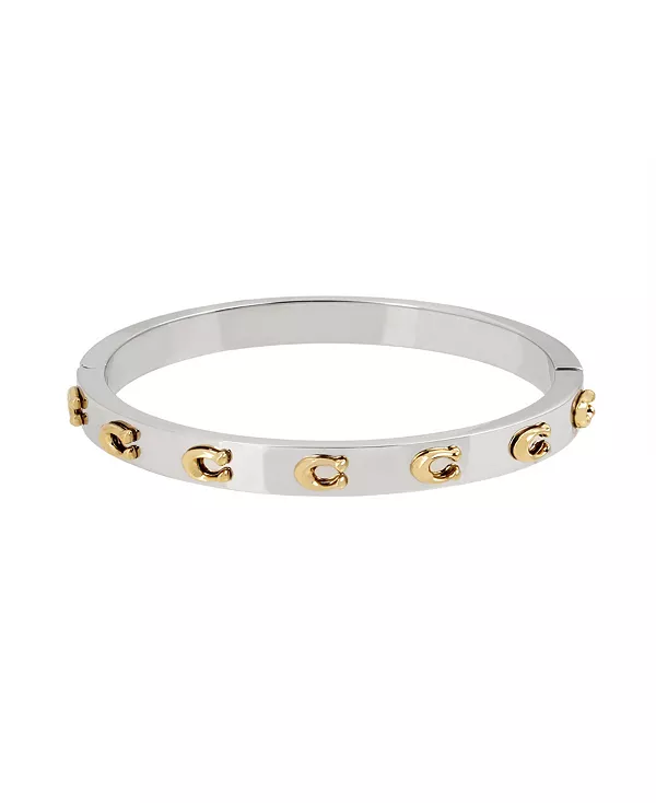 

Браслет Signature C с шарнирным креплением Coach, two-tone