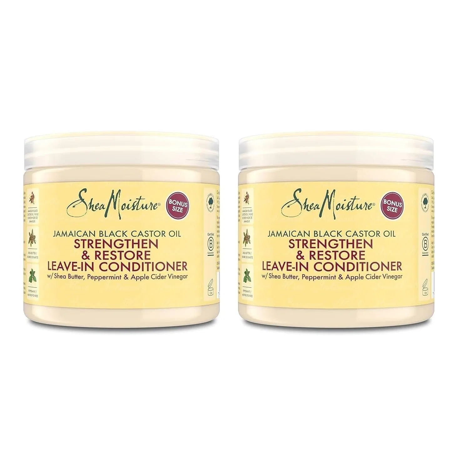 Несмываемый кондиционер SheaMoisture Jamaican Black Castor Oil, 2 x 431 мл Shea Moisture