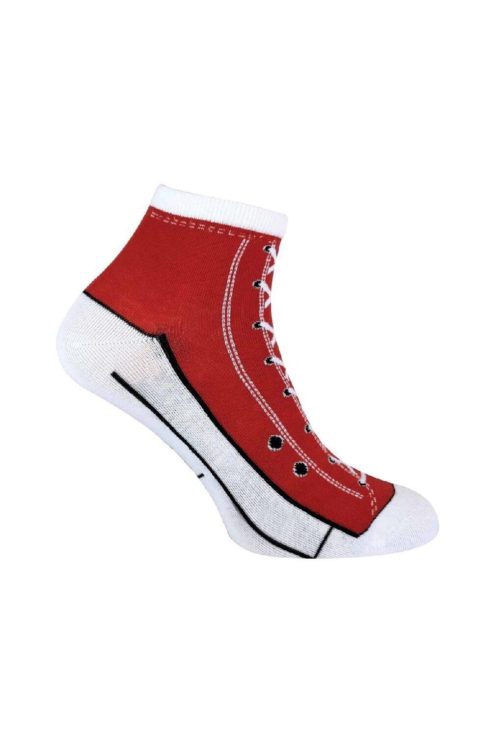 

2 пары носков на шнуровке, похожих на туфли Sock Snob, красный