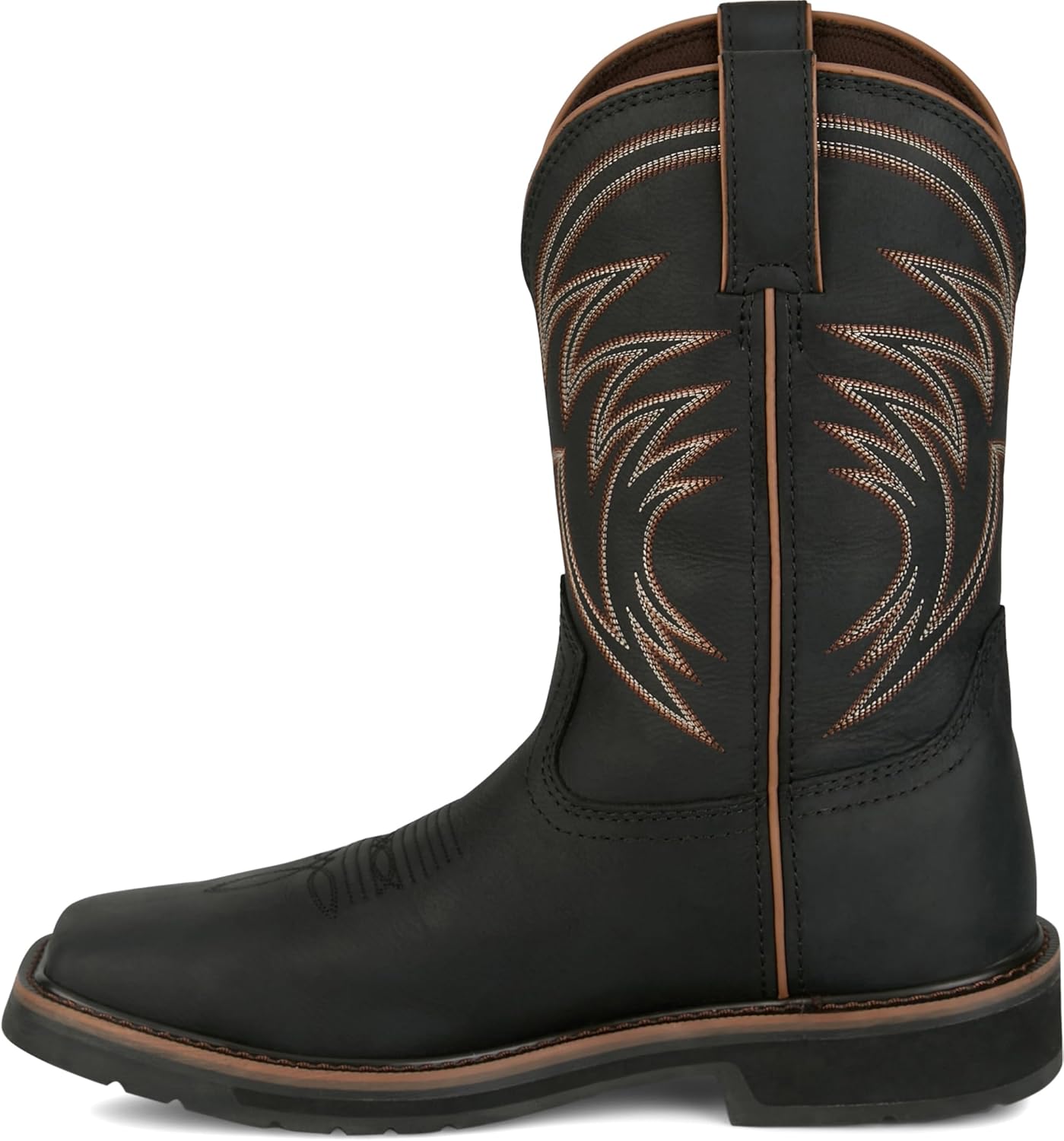 

Мужские водонепроницаемые сапоги Justin Widowmaker 11 - коллекция Stampede - прочная кожа, противоскользящая подошва, идеально подходят для тяжелых работ, черный