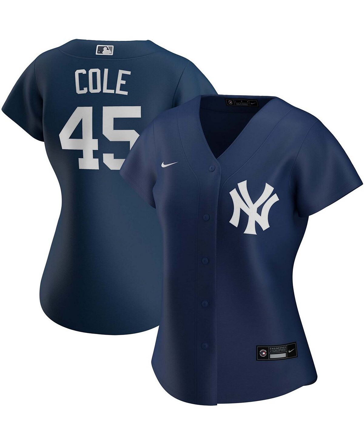 

Женская футболка Gerrit Cole Navy New York Yankees, альтернативная реплика игрока Nike, темно-синий