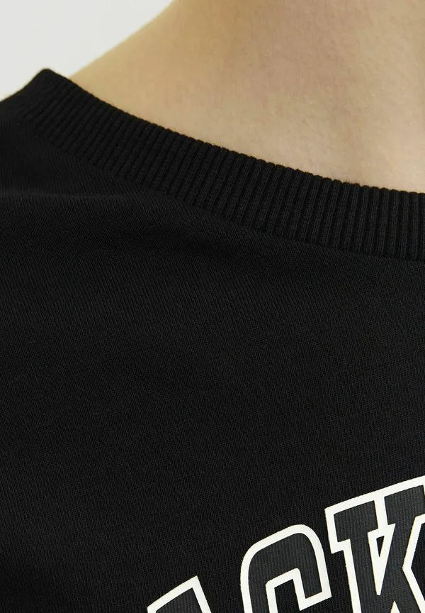 Футболка с длинными рукавами и логотипом Jack & Jones Junior, Black — фото 4