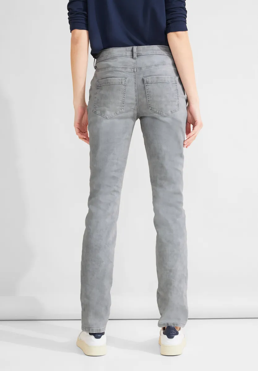 

STREET ONE Серые прямые джинсы, цвет Light Grey Random Wash