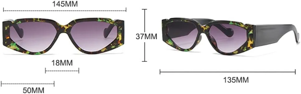 

Солнцезащитные очки UV400 - в стиле панк, с эффектом "кошачьего глаза", яркие цвета, подходят для женщин и мужчин, для бега и активного отдыха UYPTK, C1 Black-black