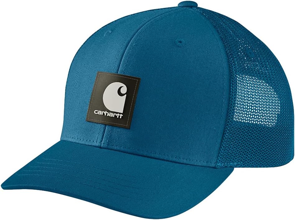

Carhartt мужская кепка с логотипом из гибкого твила и сетчатой спинкой, Deep Lagoon