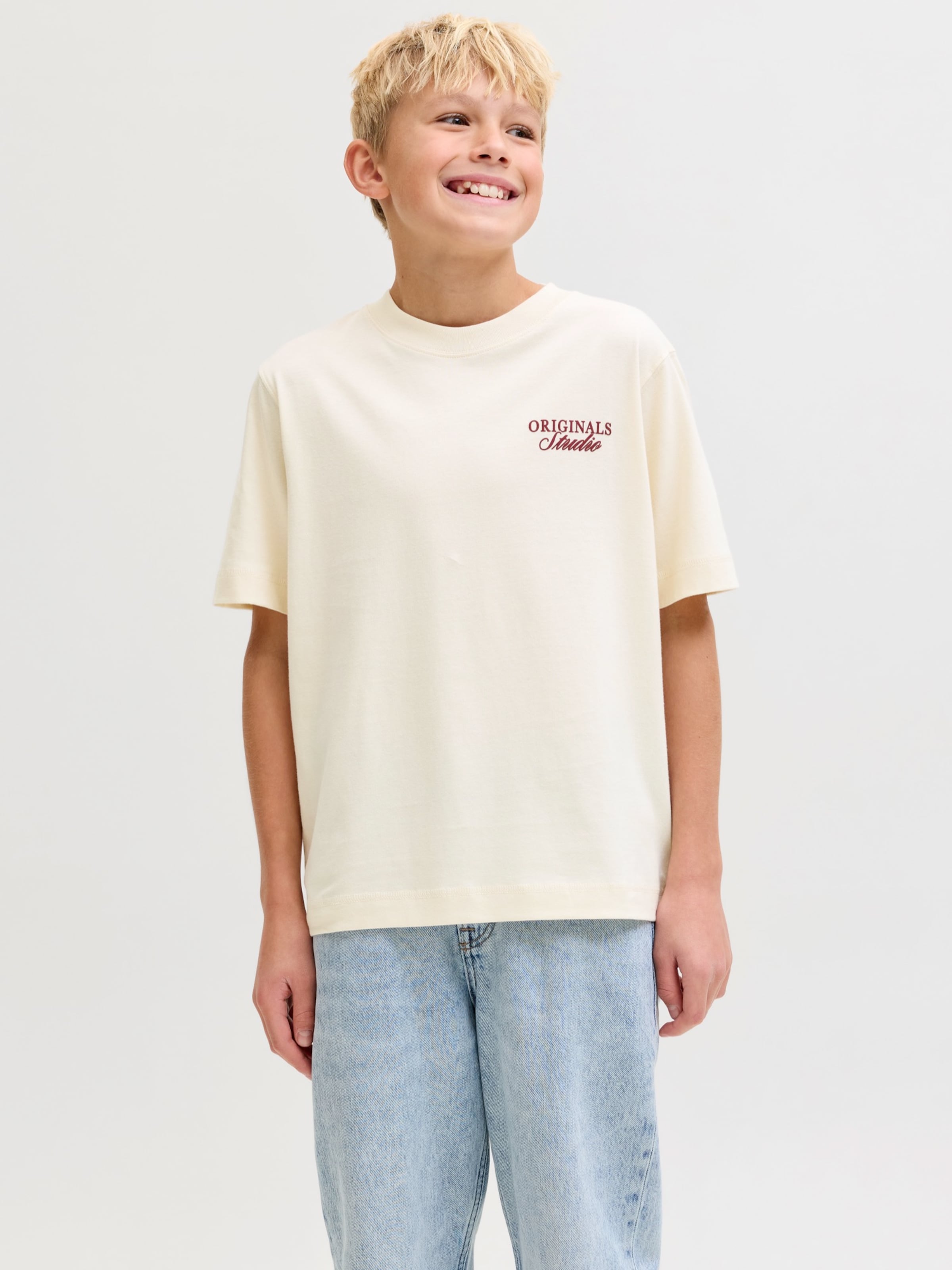 Jack & Jones Junior Футболка 'Jornorrebro' в белом цвете — фото 4