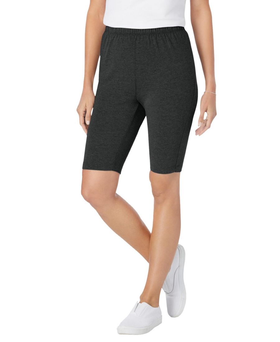 

Велосипедные шорты из эластичного хлопка больших размеров Woman Within, Heather charcoal