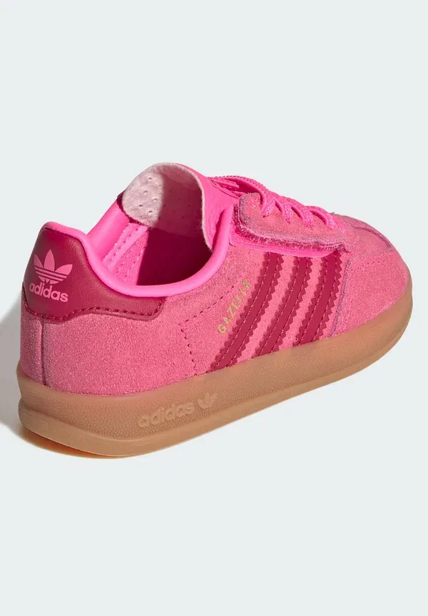 Кроссовки Adidas Originals Gazelle Indoor CF EL I, розовый с красным и золотым — фото 4