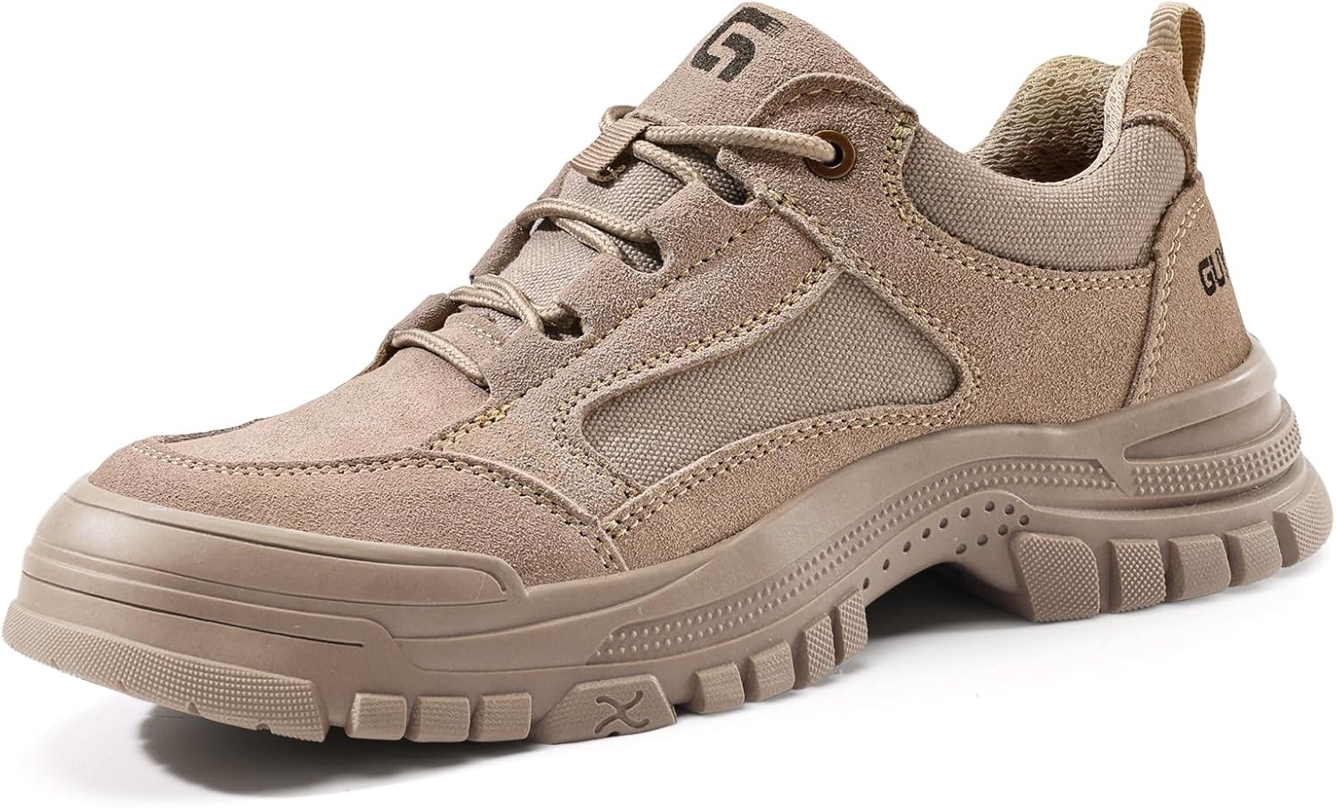 

Стальные ботинки MOLLYBLOS для мужчин, легкая рабочая обувь, непробиваемые мужские защитные ботинки, кроссовки с защитным стальным носком и проколоустойчивой конструкцией, коричневый