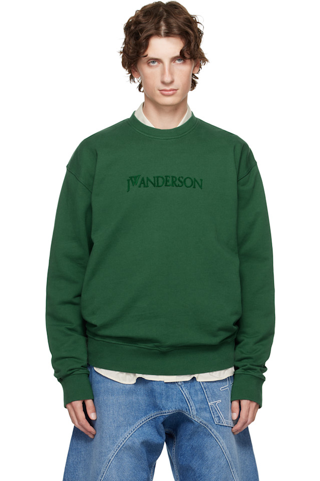 

Jw Anderson Толстовка с вышитым зеленым логотипом