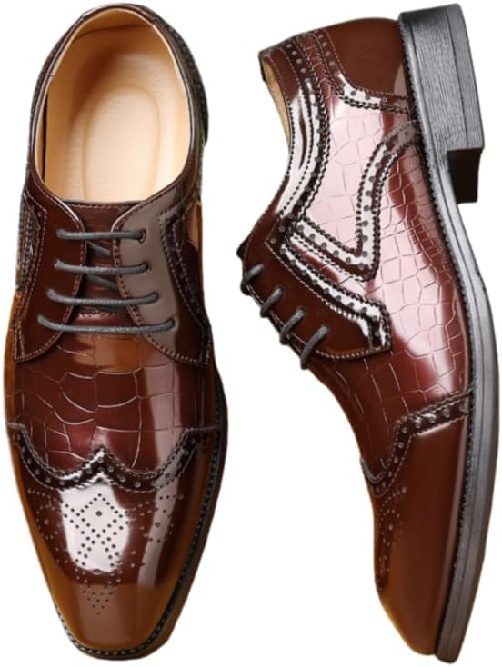 

Мужские классические оксфорды из натуральной кожи коровы, комфортная формальная обувь для работы и свадеб, премиальные туфли с мягкой кожаной подкладкой для ношения в течение всего дня Hhhchpm, бордовый