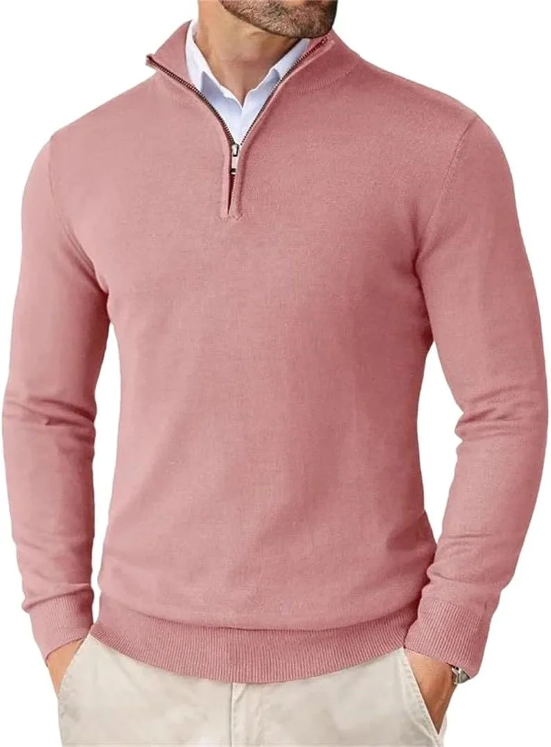 

Мужской свитер с полуворотником Slim Fit