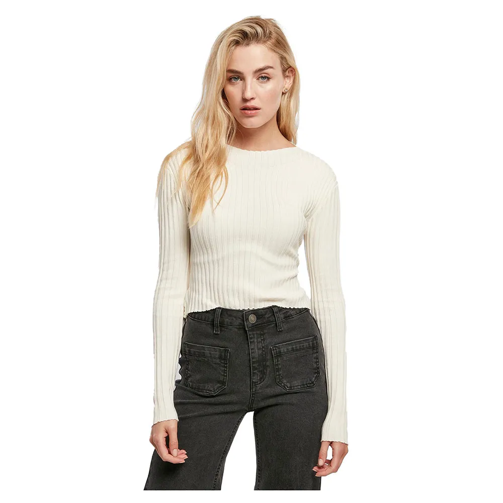 

Свитер Urban Classics Short Rib Knit Twisted Back, белый