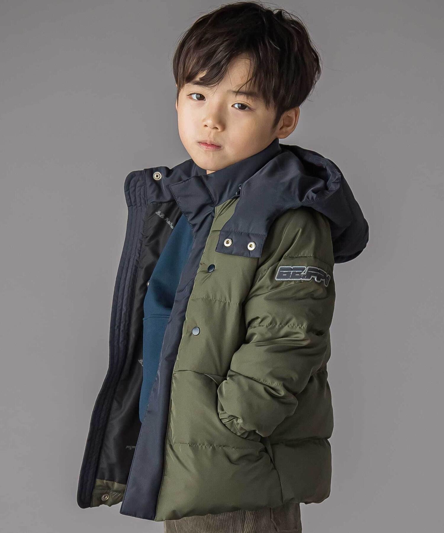 Пуховое пальто из тафты, подобранное по цвету (95–160 см) BeBe Petits Pois Vert, Green