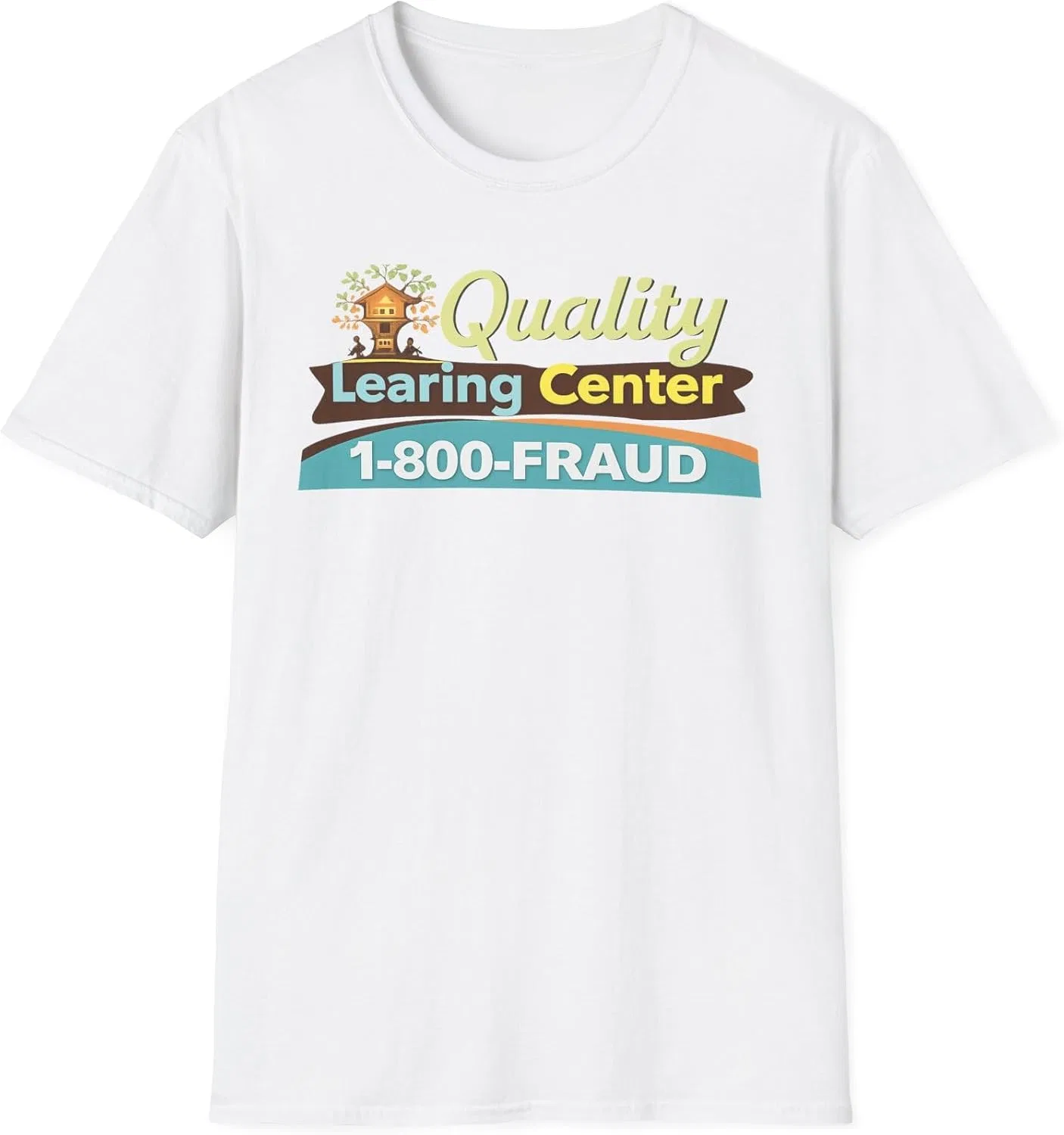 Женская футболка с принтом Quality Learning Center, белый