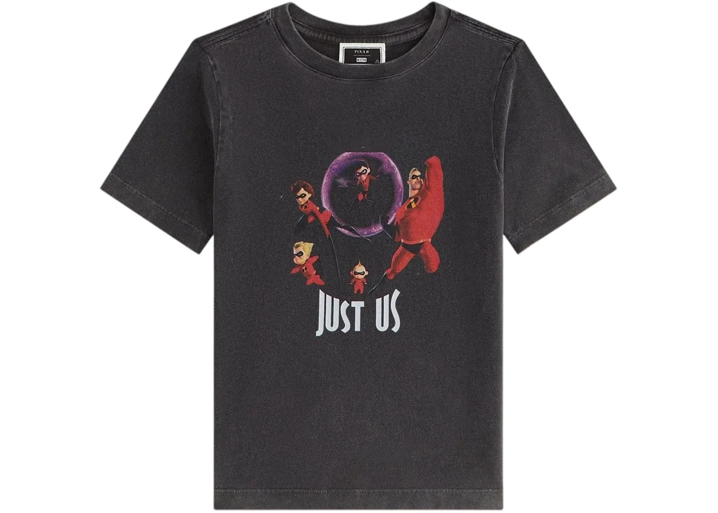 Детская футболка с принтом Kith x Disney Pixar The Incredibles Just Us Vintage Tee Kith, Black