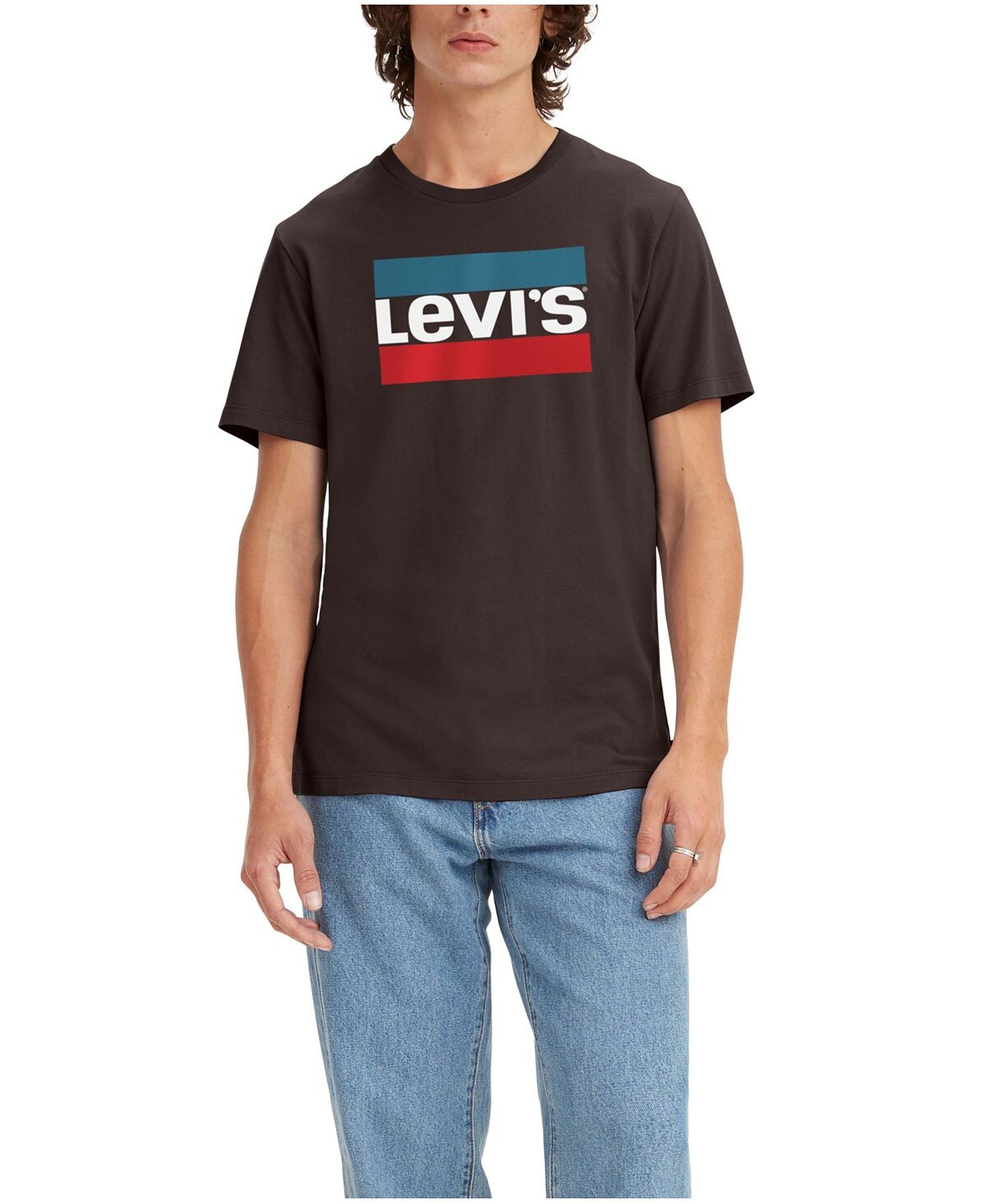 

Мужская спортивная футболка с круглым вырезом и логотипом Levi's, мульти, Серый, Мужская спортивная футболка с круглым вырезом и логотипом Levi's, мульти