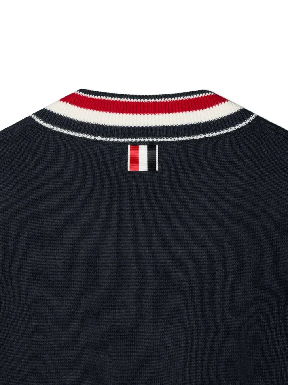 Толстовка вязки интарсия Thom Browne Kids, черный — фото 4
