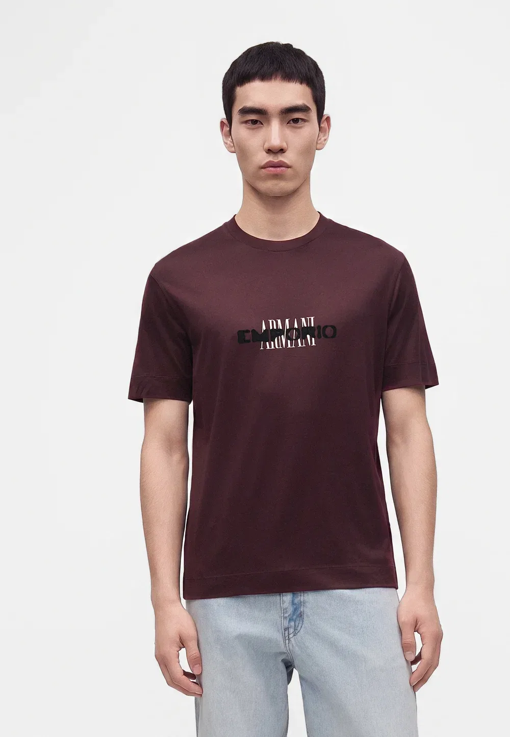 Футболка с принтом Emporio Armani, Bordeaux