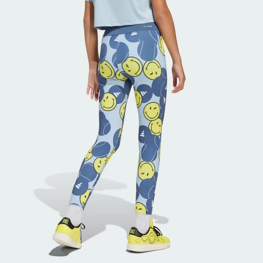 Детские леггинсы с принтом Smiley G SMI LEG adidas, Синий — фото 2