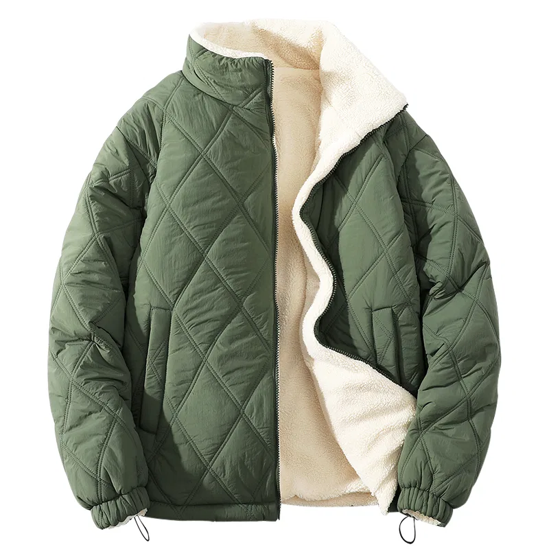 Детский пуховик без воротника с принтом MINISO, [Thickened and Fleece-Lined]Palm Green