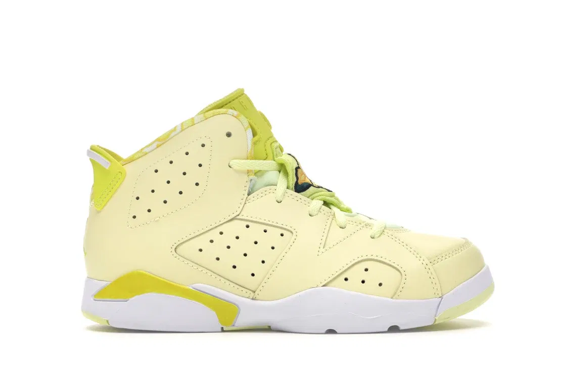 Детские кроссовки Lifestyle Jordan 6 Retro Jordan, Citron Tint/Dynamic Yellow-Black-White