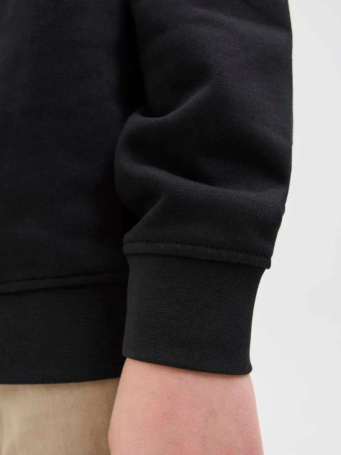 Свитшот с круглым вырезом свободного кроя JJESOHO Jack & Jones Junior, черный — фото 2