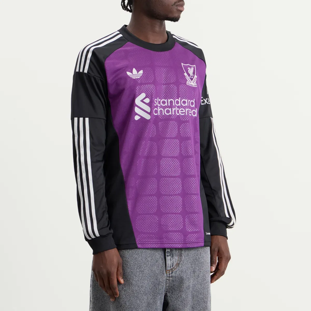 Футболка с длинным рукавом Liverpool FC Away Goalkeeper Jersey Adidas, Tribe Purple & Black — фото 2