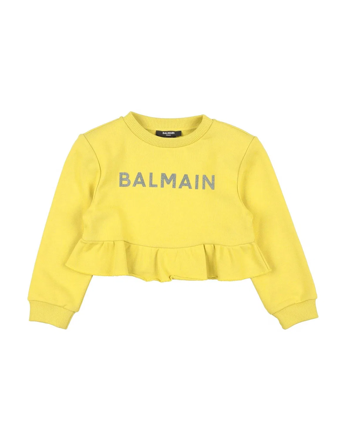 Детский свитшот для девочек с аппликацией Balmain, салатовый